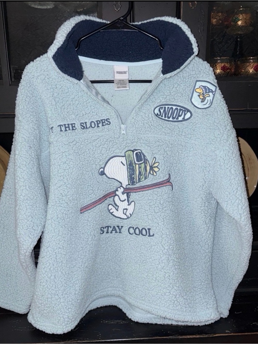 Snoopy "Hit the Slopes"  Stay Cool Sherpa Pullover Sweatshirt